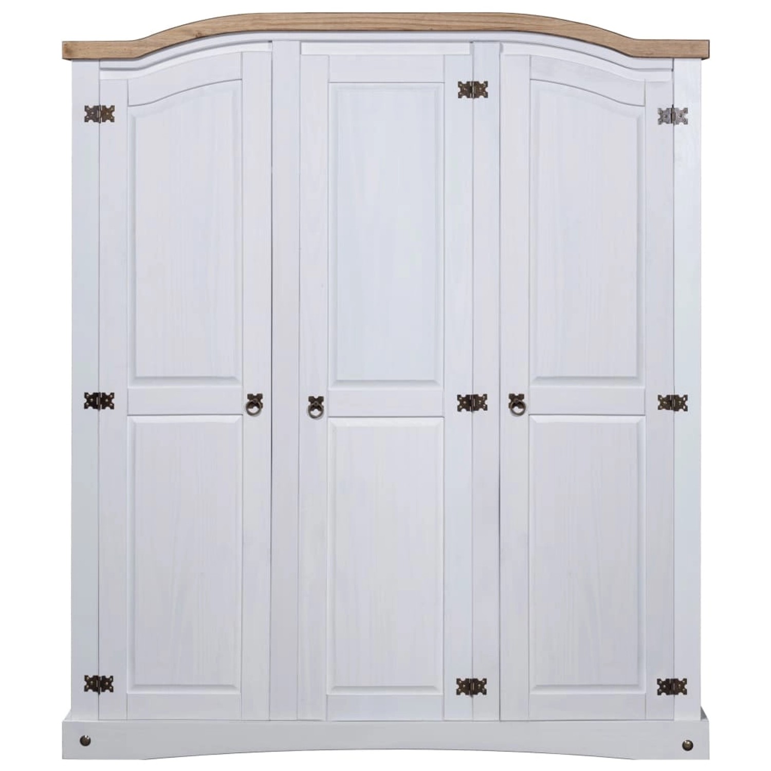 vidaXL Kleiderschrank Mexiko-Stil Kiefernholz 3 Türen Weiß vidaXL Kleiderschrank Mexiko-Stil Kiefernholz 3 Türen Weiß von VIDAXL