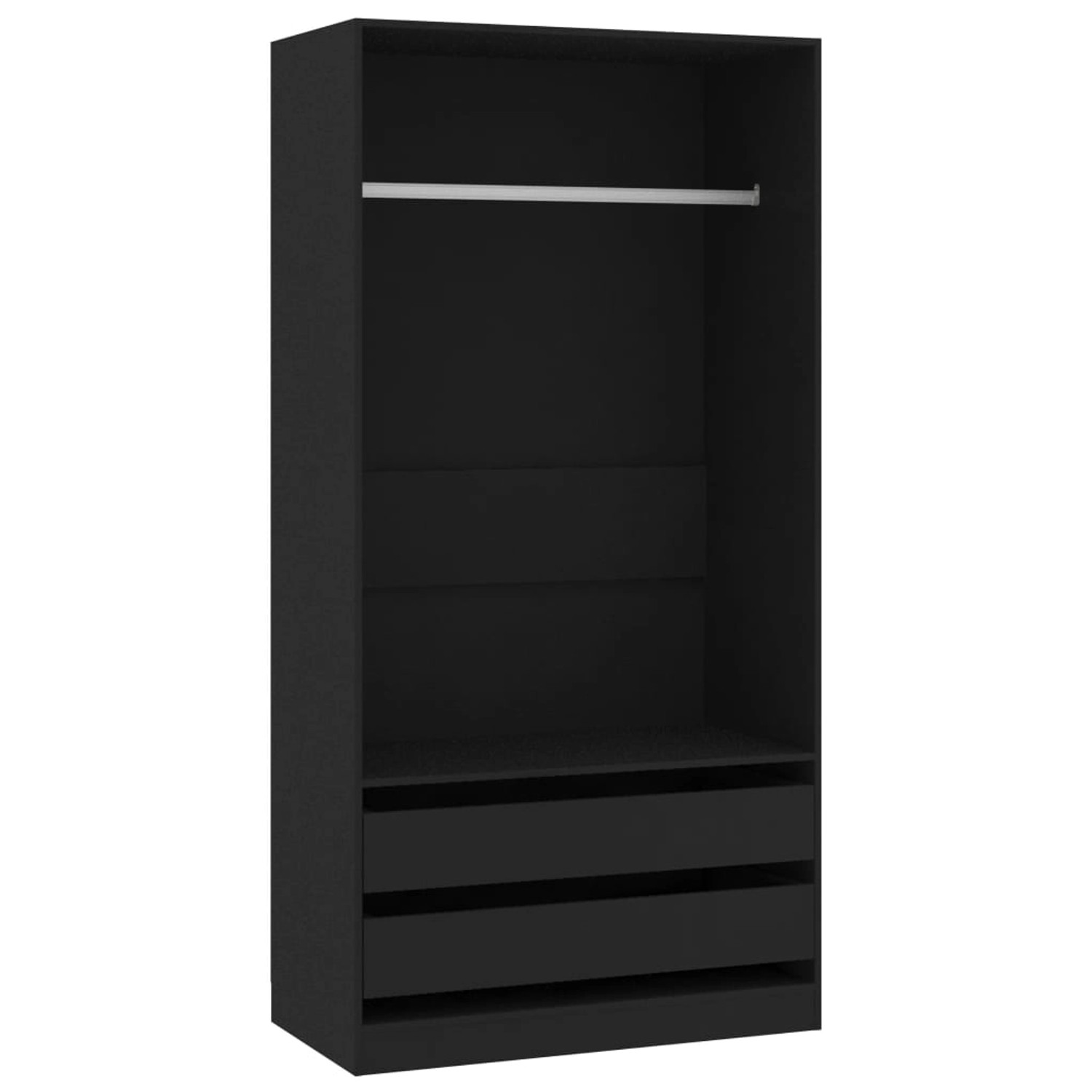 vidaXL Kleiderschrank Schwarz 100x50x200 cm Holzwerkstoff Modell 2 vidaXL Kleiderschrank Schwarz 100x50x200 cm Holzwerkstoff Modell 2 von VIDAXL