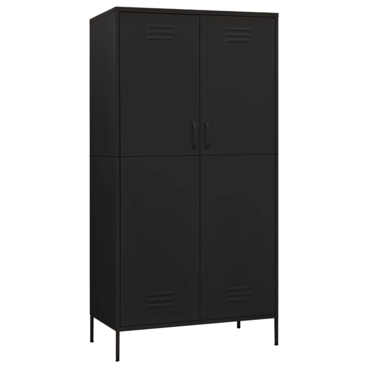 vidaXL Kleiderschrank Schwarz 90x50x180 cm Stahl vidaXL Kleiderschrank Schwarz 90x50x180 cm Stahl von VIDAXL