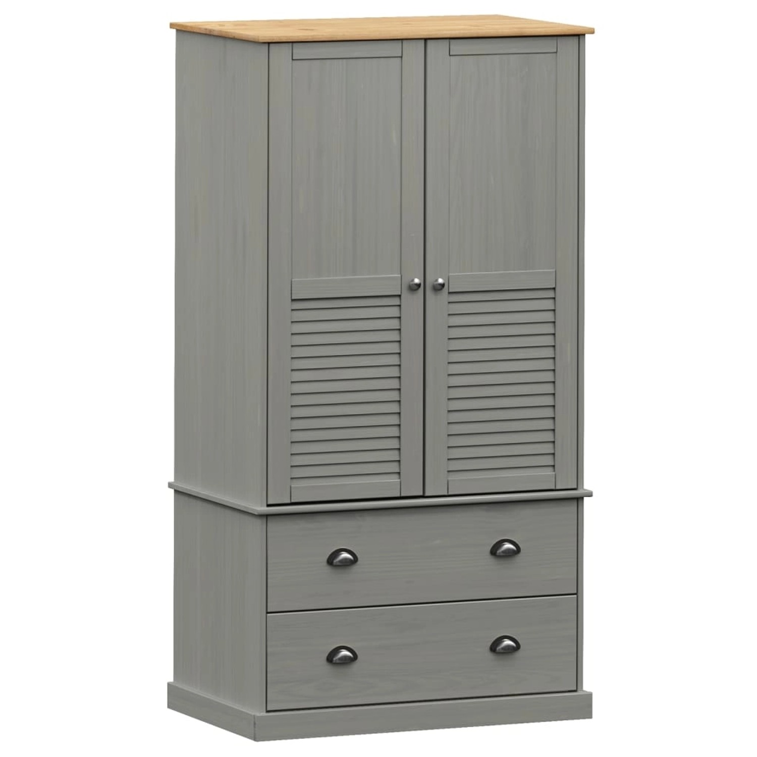 vidaXL Kleiderschrank VIGO Grau 90x55x176 cm Massivholz Kiefer vidaXL Kleiderschrank VIGO Grau 90x55x176 cm Massivholz Kiefer von VIDAXL
