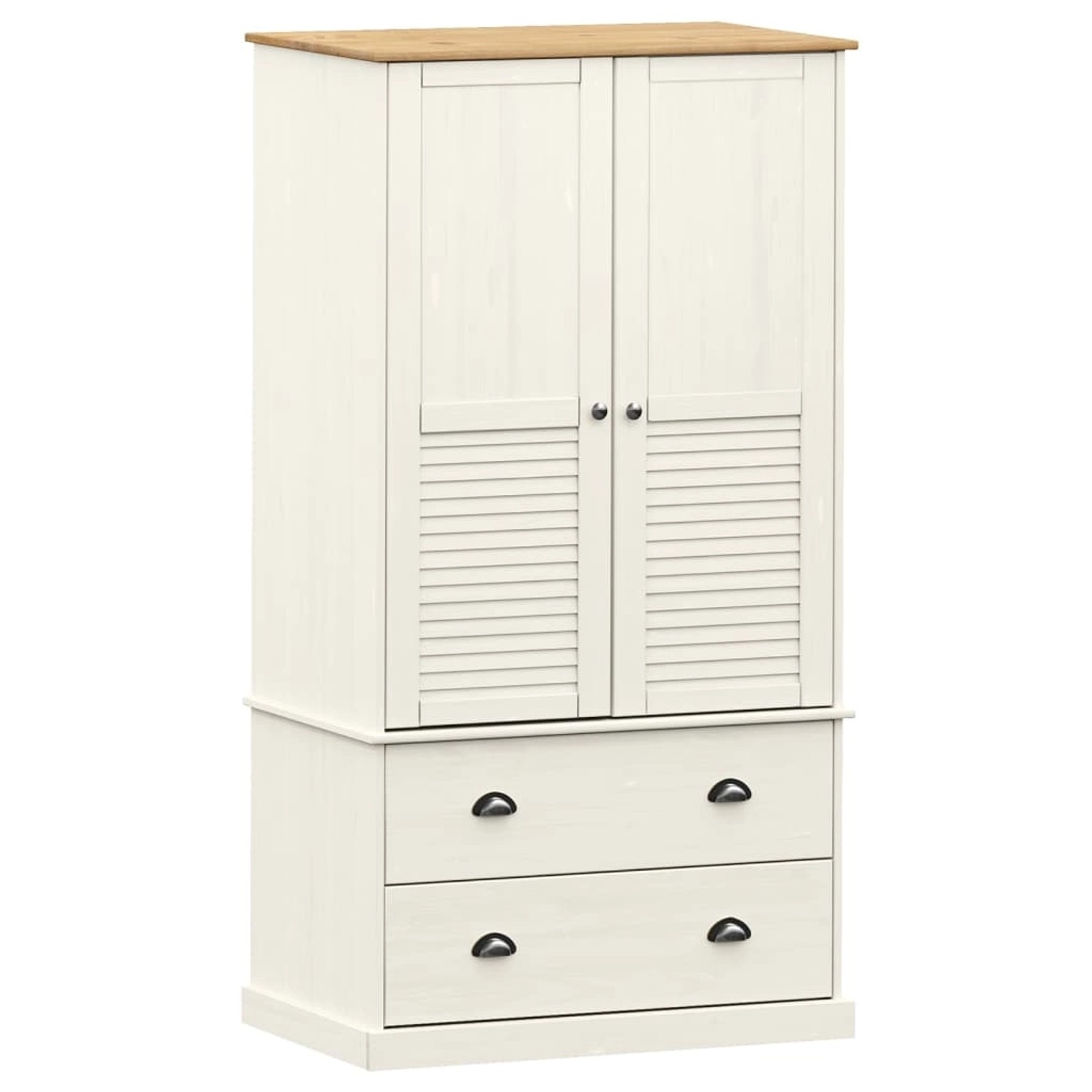 vidaXL Kleiderschrank VIGO Weiß 90x55x176 cm Massivholz Kiefer vidaXL Kleiderschrank VIGO Weiß 90x55x176 cm Massivholz Kiefer von VIDAXL