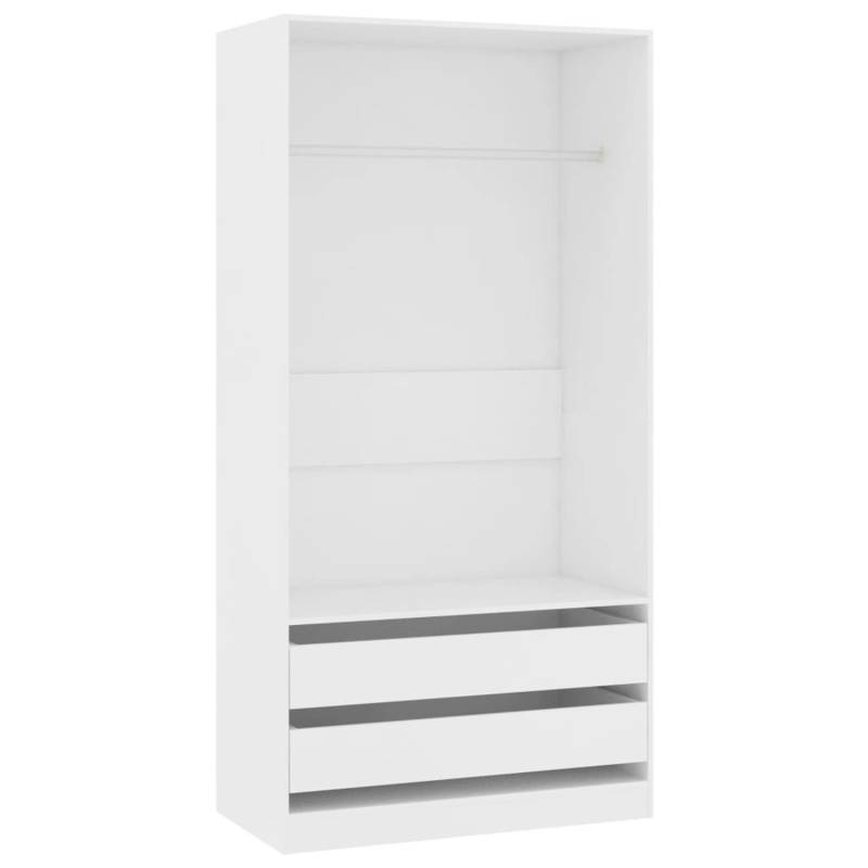 vidaXL Kleiderschrank Weiß 100x50x200 cm Holzwerkstoff Modell 1 von VIDAXL