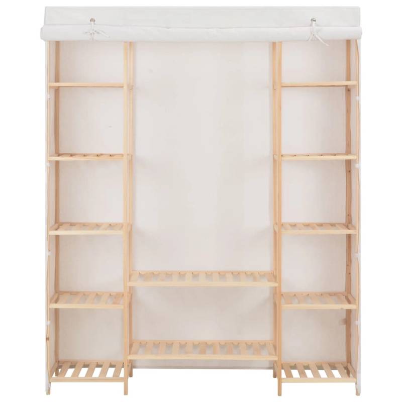 vidaXL Kleiderschrank Weiß 135 x 40 x 170 cm Stoff von VIDAXL