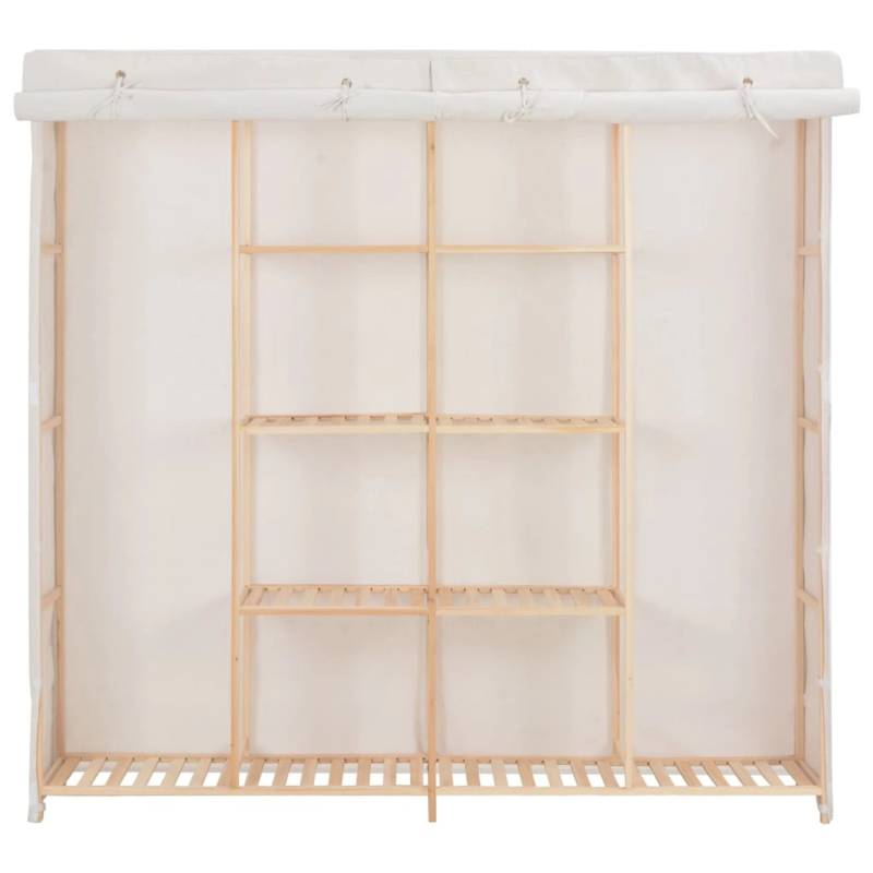 vidaXL Kleiderschrank Weiß 173 x 40 x 170 cm Stoff von VIDAXL