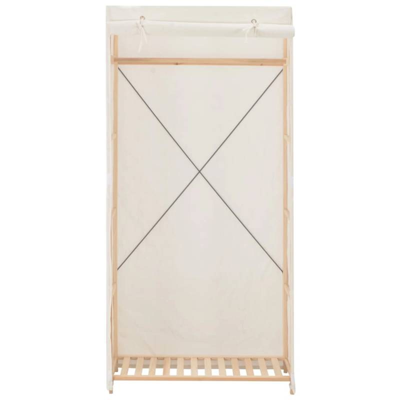 vidaXL Kleiderschrank Weiß 79 x 40 x 170 cm Stoff von VIDAXL