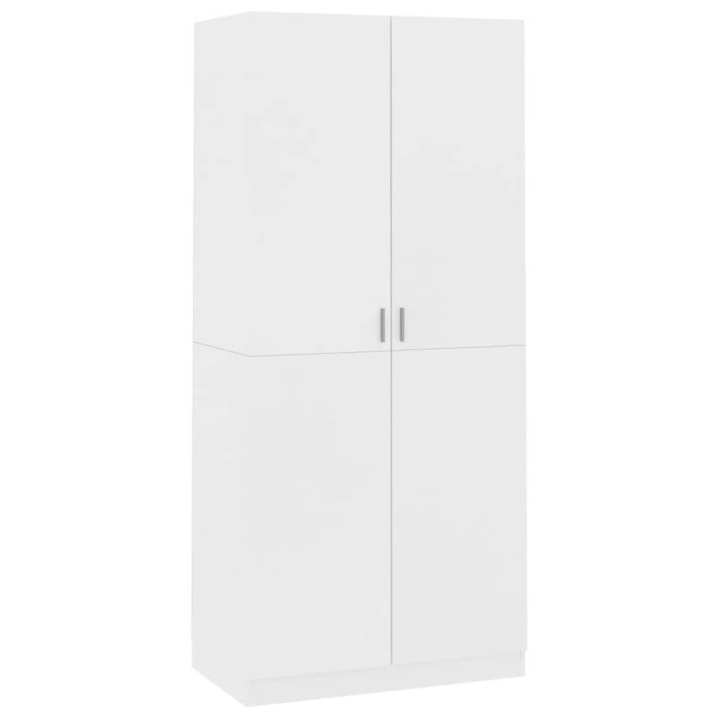vidaXL Kleiderschrank Weiß 90x52x200 cm Holzwerkstoff von VIDAXL