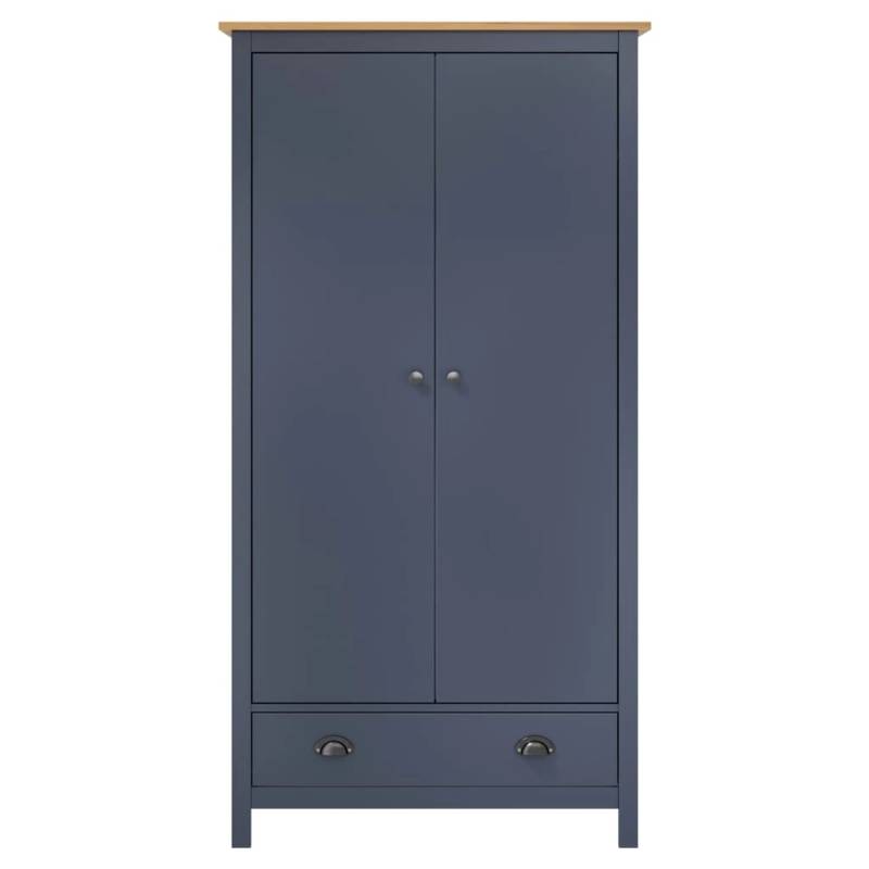 vidaXL Kleiderschrank mit 2 Türen Hill Grau 89x50x170 cm Kiefernholz von VIDAXL