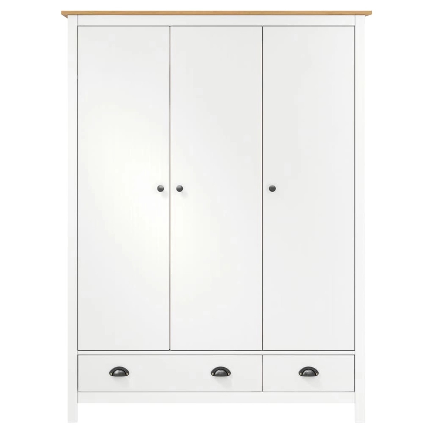 vidaXL Kleiderschrank mit 3 Türen Hill Weiß 127x50x170 cm Kiefernholz vidaXL Kleiderschrank mit 3 Türen Hill Weiß 127x50x170 cm Kiefernholz von VIDAXL