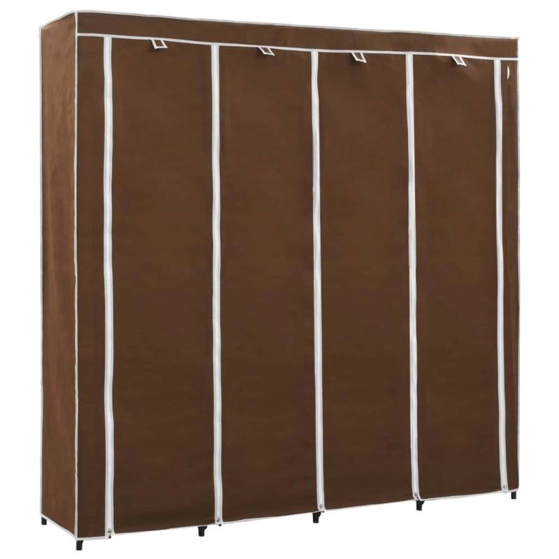 vidaXL Kleiderschrank mit 4 Fächern Braun 175 x 45 x 170 cm von VIDAXL