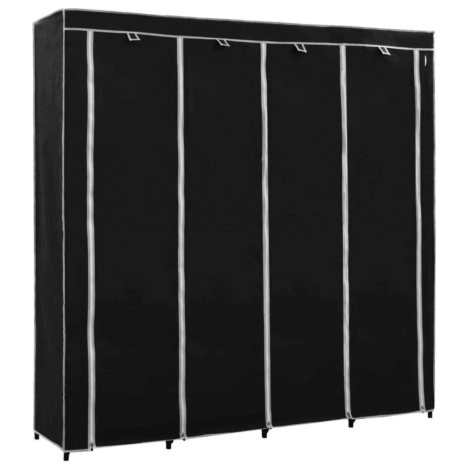 vidaXL Kleiderschrank mit 4 Fächern Schwarz 175 x 45 x 170 cm vidaXL Kleiderschrank mit 4 Fächern Schwarz 175 x 45 x 170 cm von VIDAXL