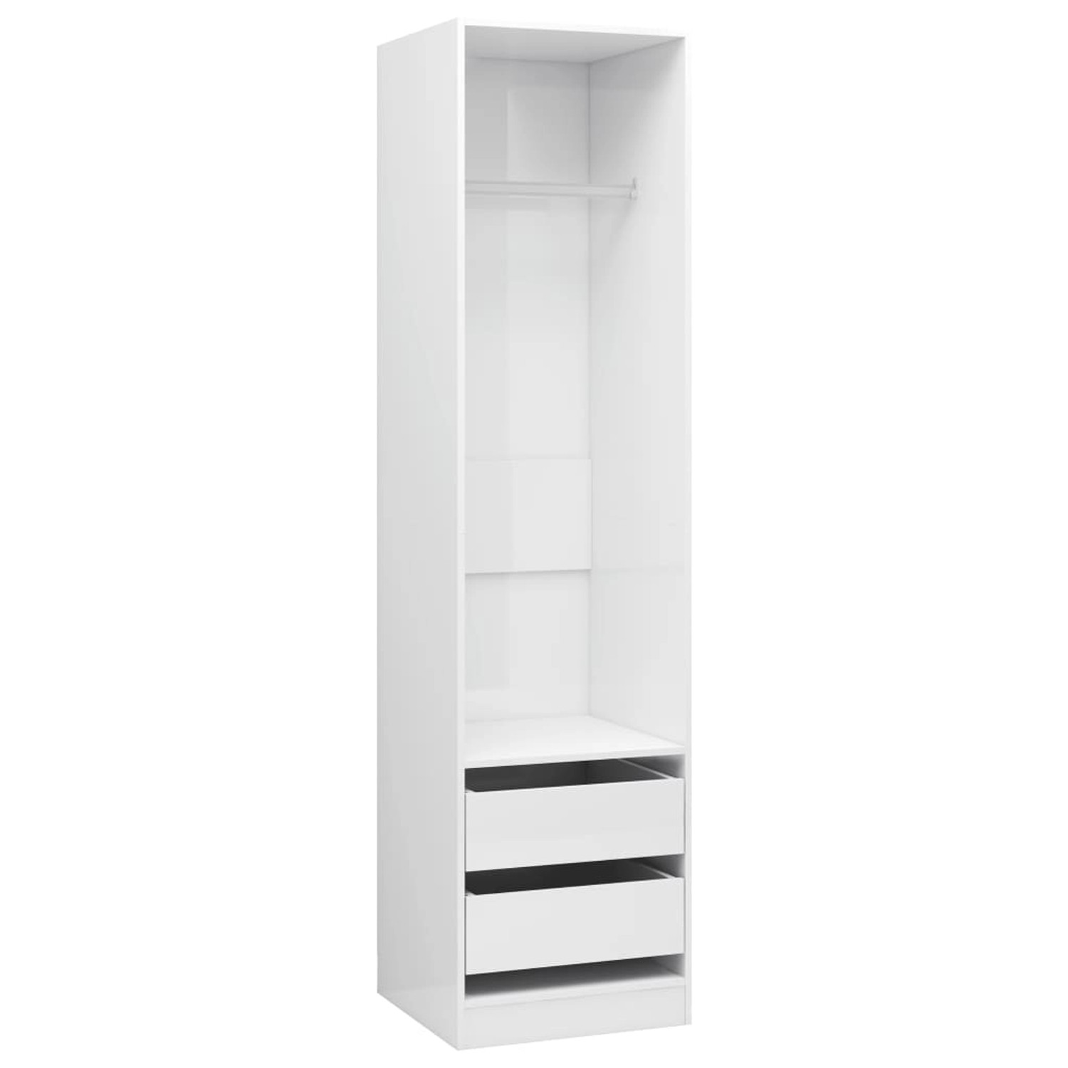 vidaXL Kleiderschrank mit Schubladen Hochglanz-Weiß 50x50x200 cm vidaXL Kleiderschrank mit Schubladen Hochglanz-Weiß 50x50x200 cm von VIDAXL