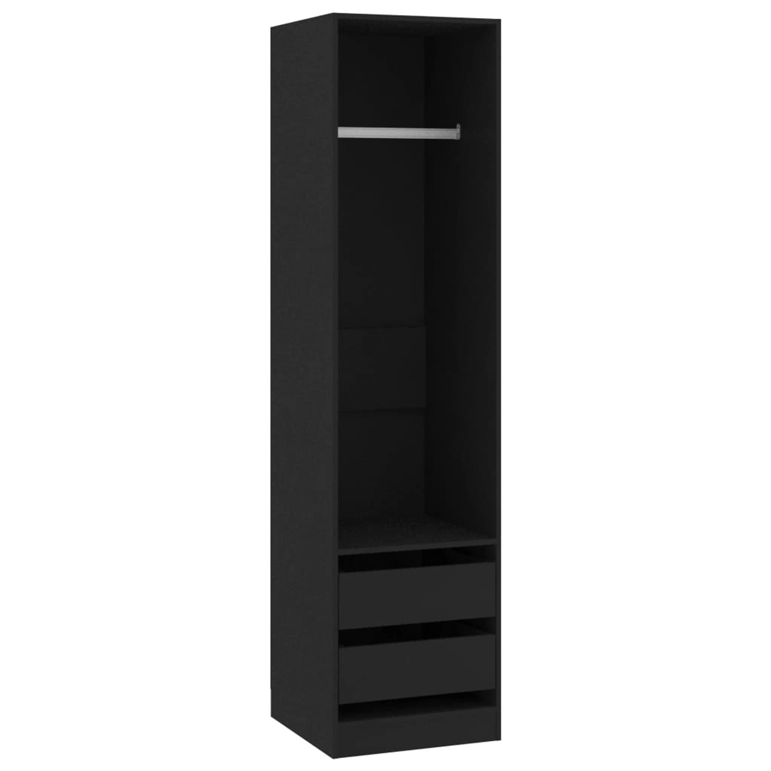 vidaXL Kleiderschrank mit Schubladen Schwarz 50x50x200cm Holzwerkstoff vidaXL Kleiderschrank mit Schubladen Schwarz 50x50x200cm Holzwerkstoff von VIDAXL