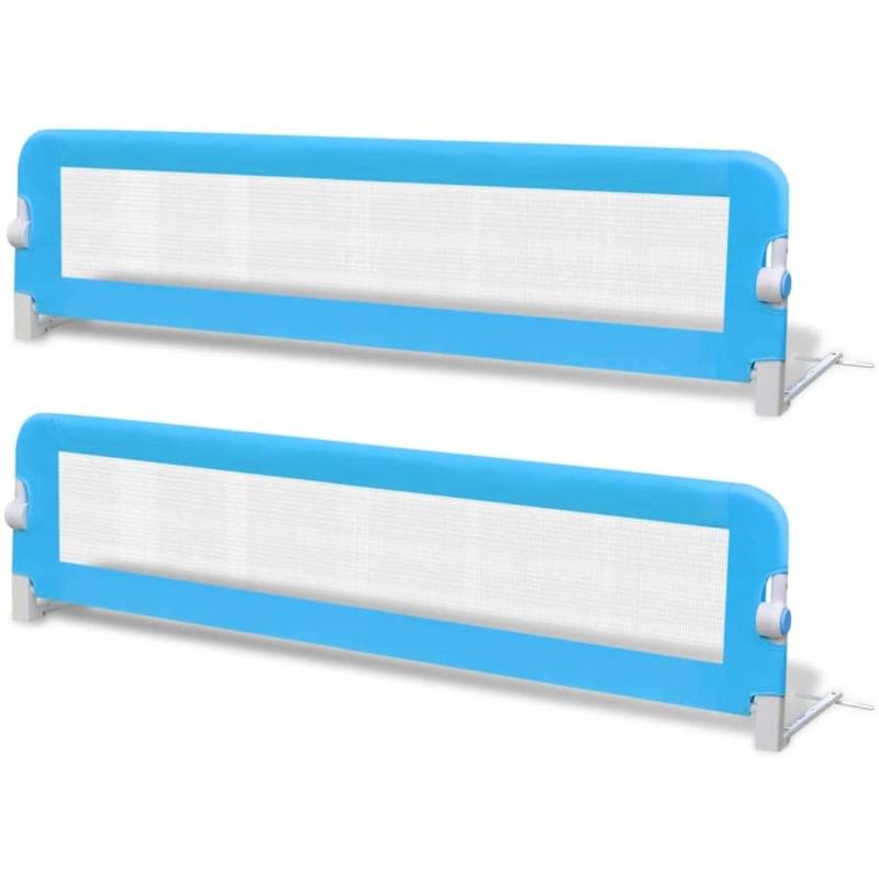 vidaXL Kleinkind Bettschutzgitter 2 Stück Blau 150 X 42 Cm 612012 von VIDAXL