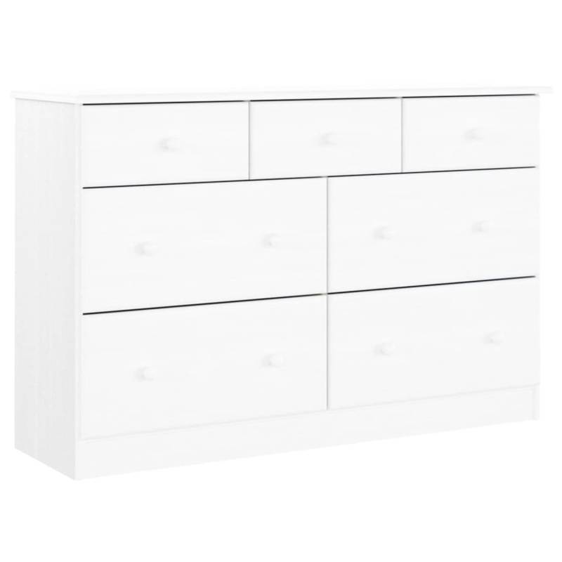 vidaXL Kommode ALTA Weiß 112x35x73 cm Massivholz Kiefer von VIDAXL