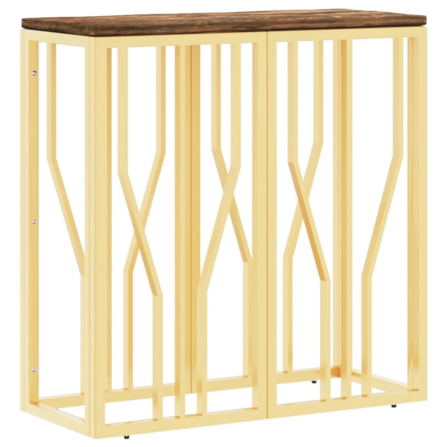 vidaXL Konsolentisch Golden Edelstahl und Altholz Massiv Modell 1 vidaXL Konsolentisch Golden Edelstahl und Altholz Massiv Modell 1 von VIDAXL