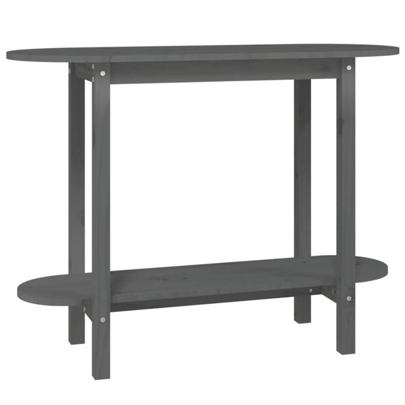 vidaXL Konsolentisch Grau 110x40x80 cm Massivholz Kiefer Modell 1 von VIDAXL