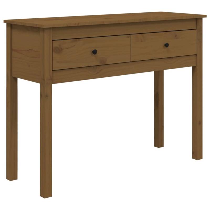 vidaXL Konsolentisch Honigbraun 100x35x75 cm Massivholz Kiefer Modell 1 von VIDAXL