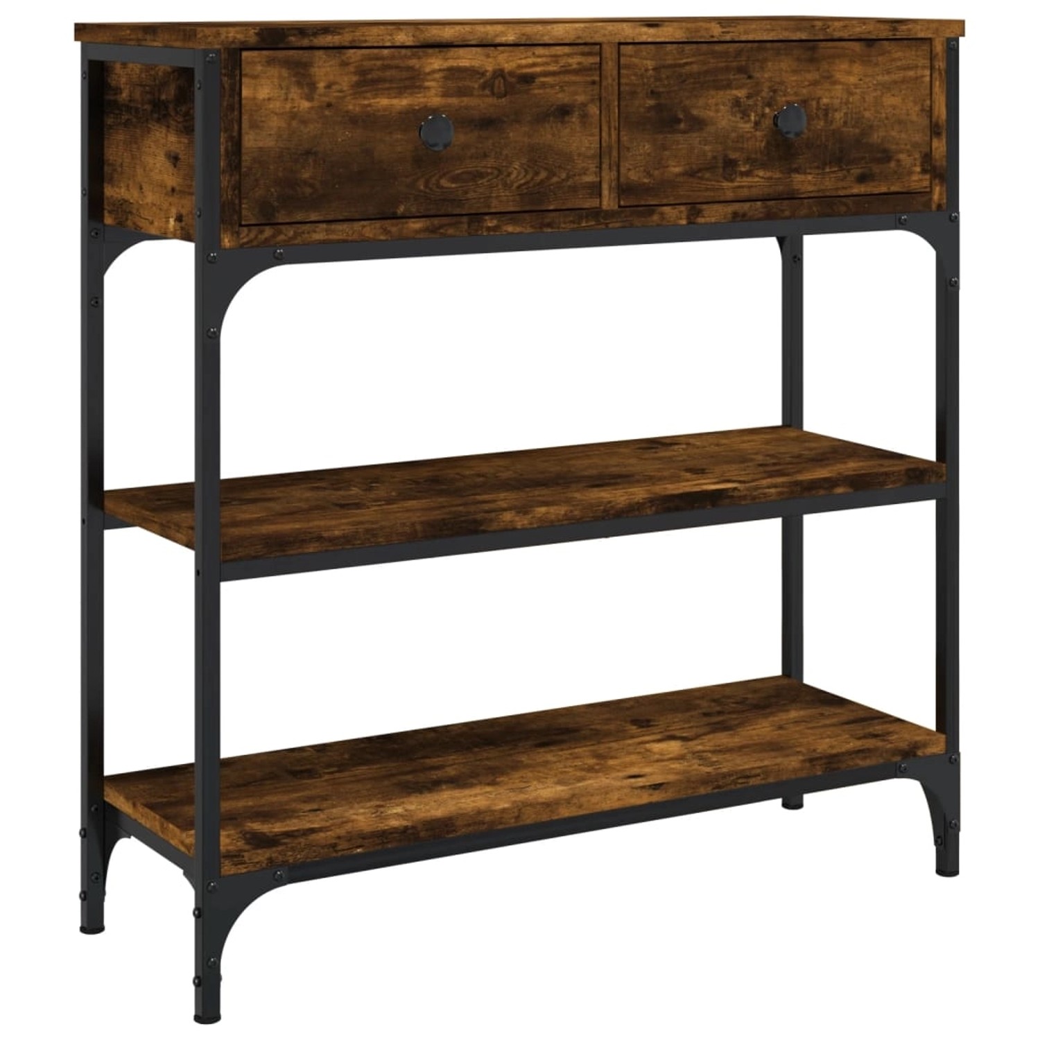 vidaXL Konsolentisch Räuchereiche 72,5x25x75 cm Holzwerkstoff 834187 von VIDAXL