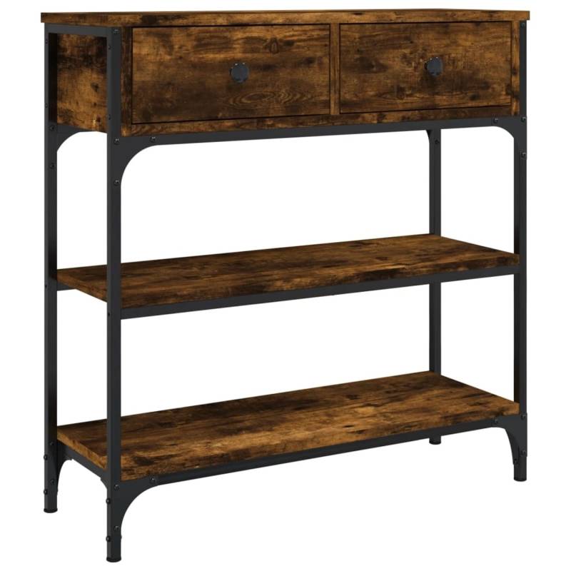 vidaXL Konsolentisch Räuchereiche 72,5x25x75 cm Holzwerkstoff 834187 von VIDAXL
