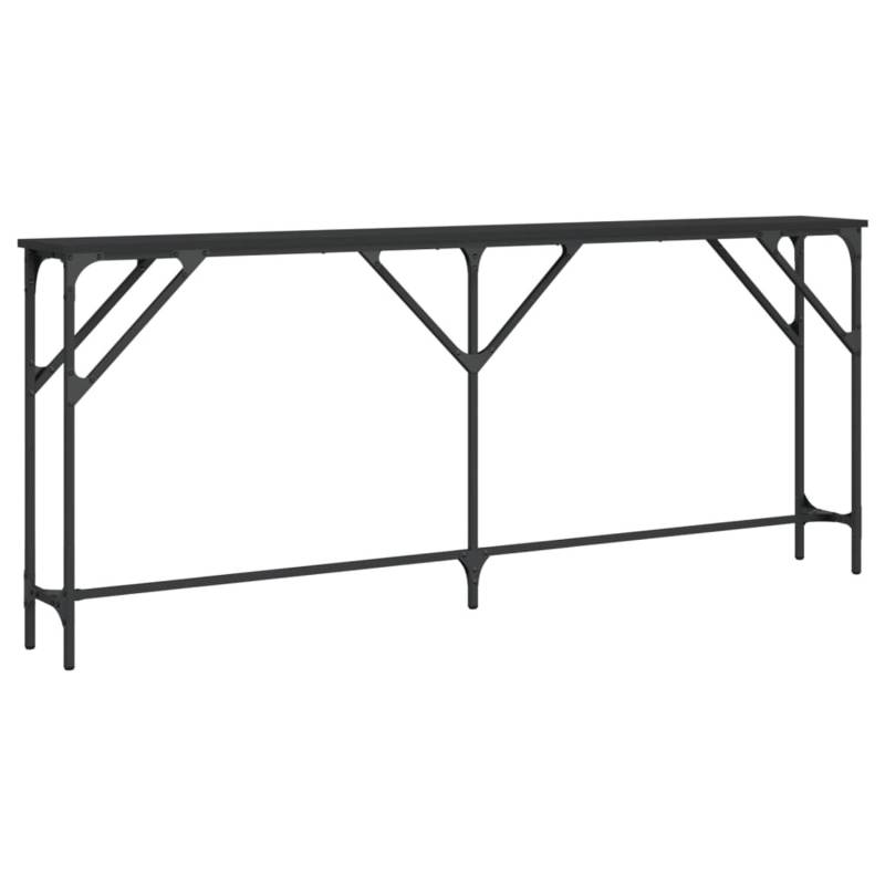 vidaXL Konsolentisch Schwarz 180x23x75 cm Holzwerkstoff von VIDAXL