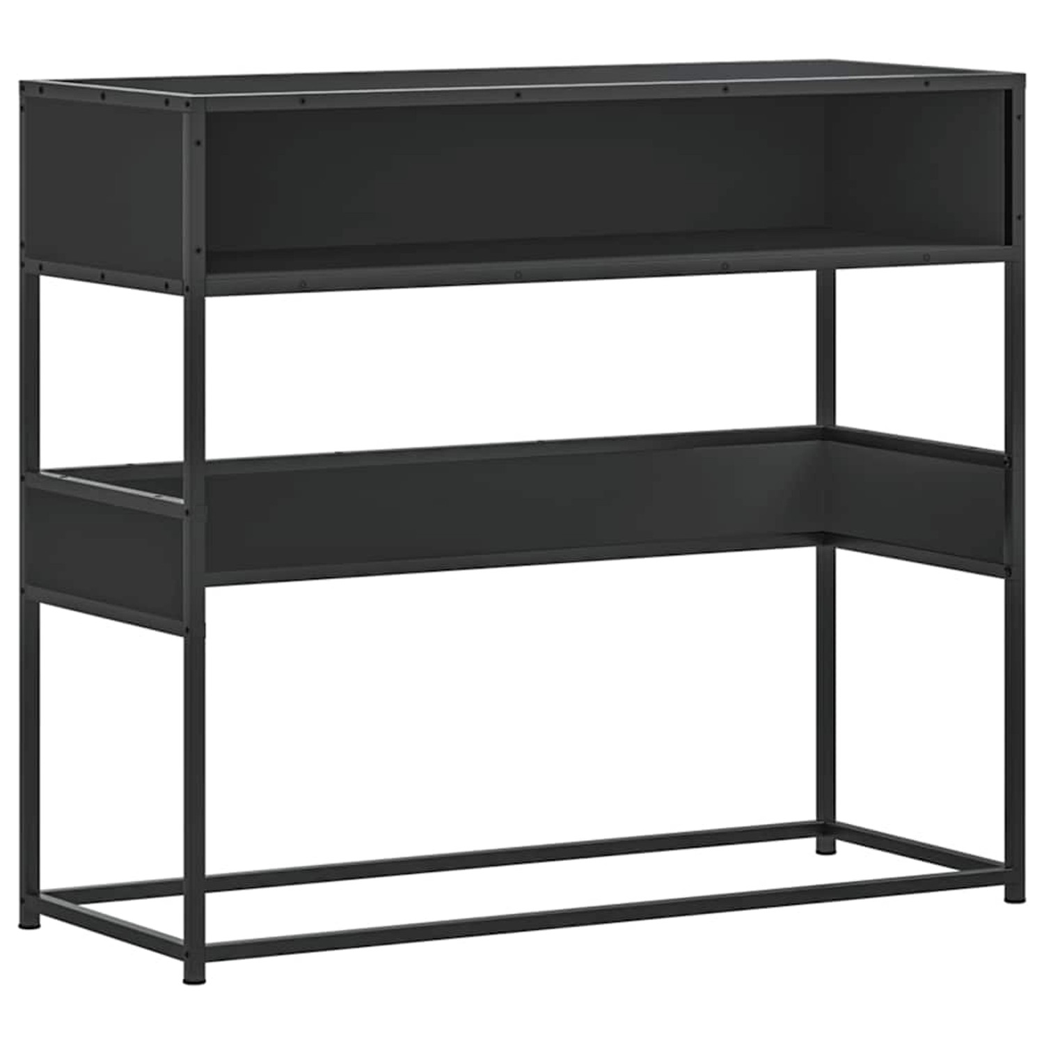 vidaXL Konsolentisch Schwarz 90x35x80 cm Holzwerkstoff 849169 von VIDAXL