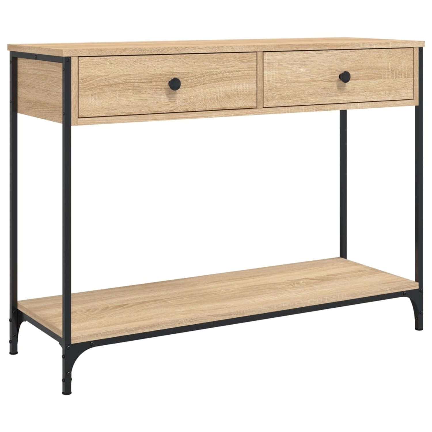 vidaXL Konsolentisch Sonoma-Eiche 100x34,5x75 cm Holzwerkstoff Modell 2 von VIDAXL