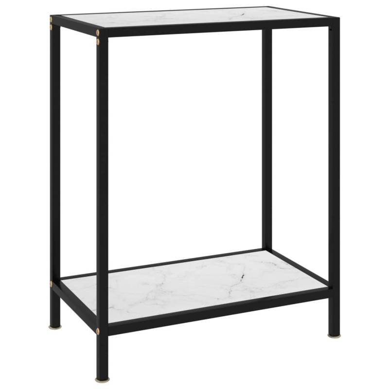 vidaXL Konsolentisch Weiß 60x35x75 cm Hartglas 322829 von VIDAXL