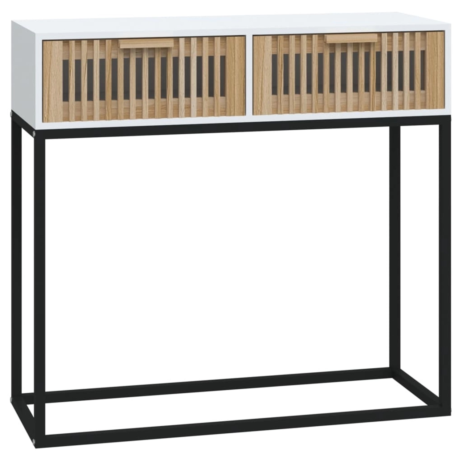 vidaXL Konsolentisch Weiß 80x30x75 cm Holzwerkstoff und Eisen 352103 von VIDAXL