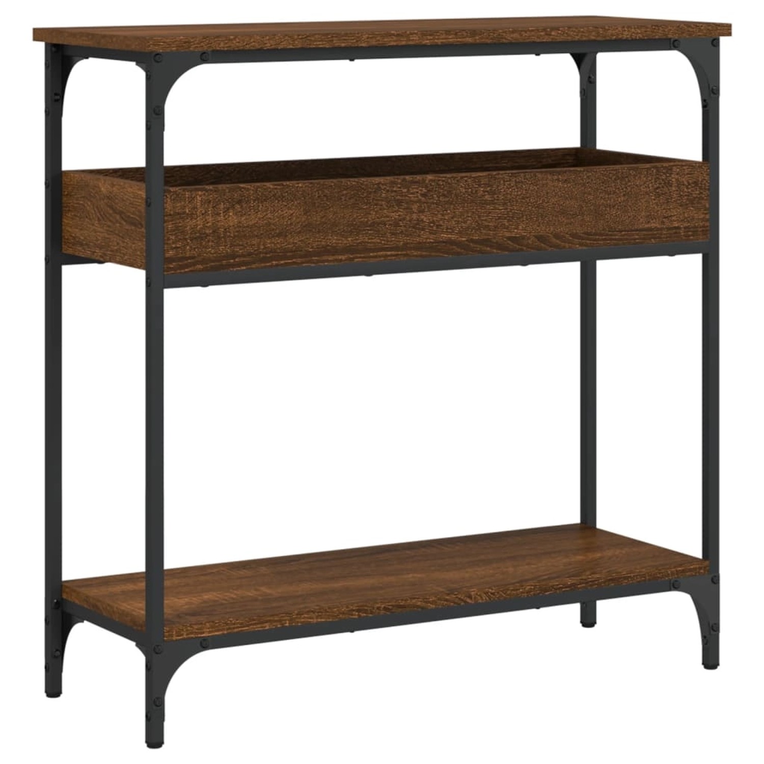 vidaXL Konsolentisch mit Ablage Braun Eichen-Optik 75x29x75cm vidaXL Konsolentisch mit Ablage Braun Eichen-Optik 75x29x75cm von VIDAXL