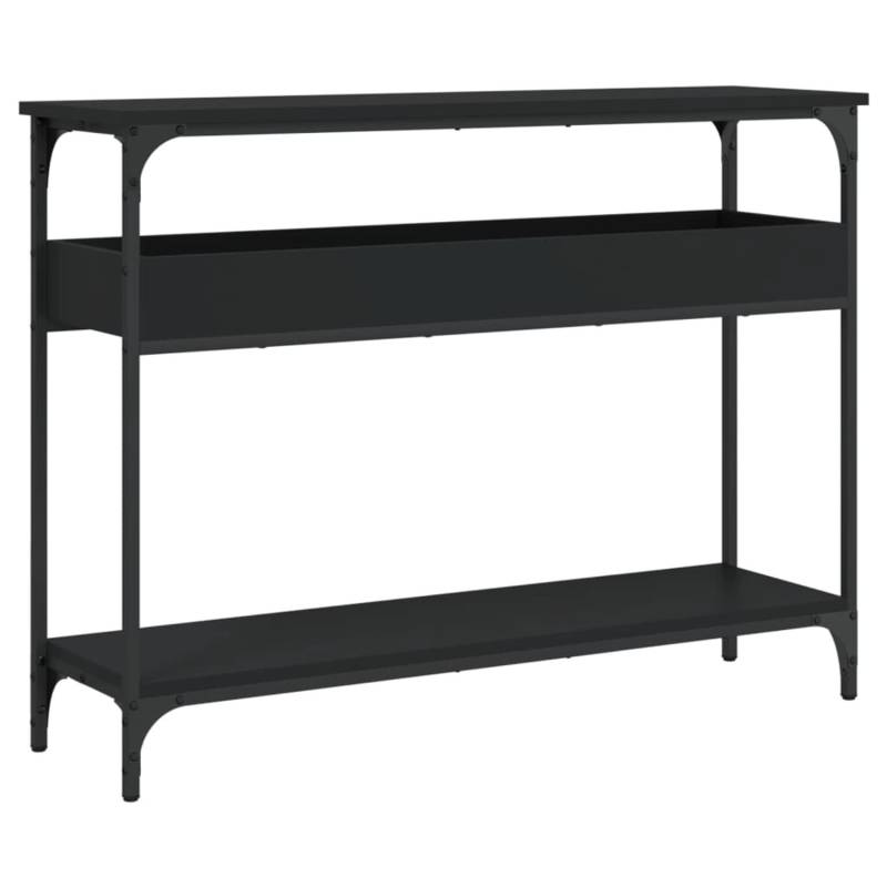 vidaXL Konsolentisch mit Ablage Schwarz 100x29x75cm Holzwerkstoff Modell 1 von VIDAXL