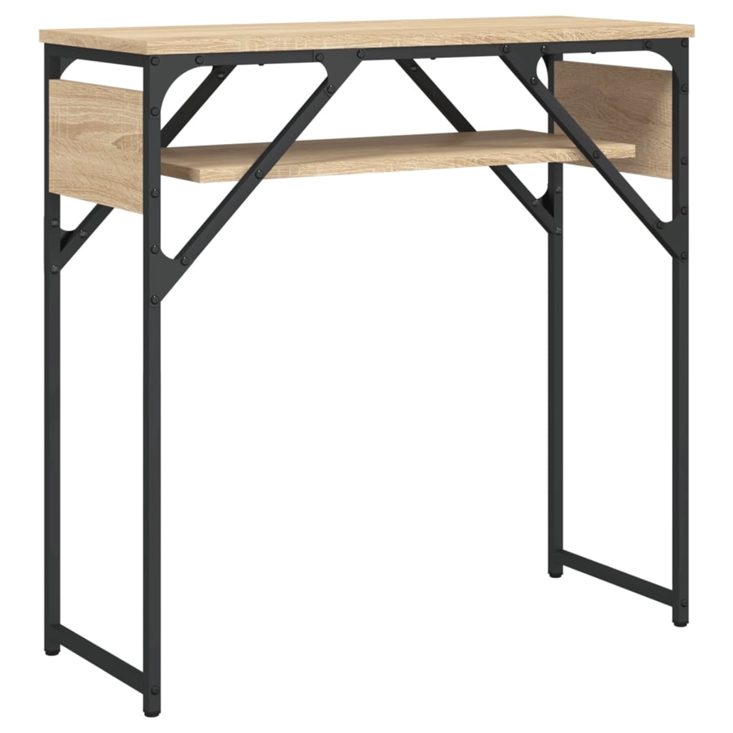 vidaXL Konsolentisch mit Ablage Sonoma-Eiche 75x30x75cm Holzwerkstoff 837798 von VIDAXL