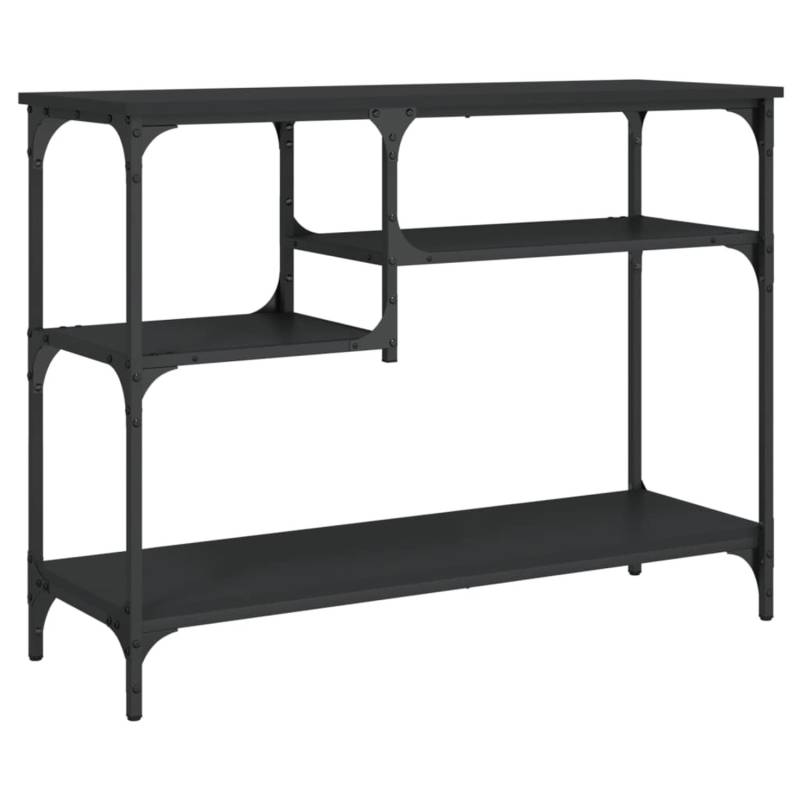 vidaXL Konsolentisch mit Ablagen Schwarz 100x35x75 cm Modell 1 von VIDAXL