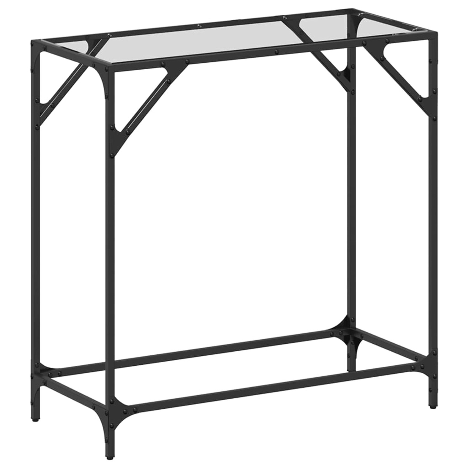 vidaXL Konsolentisch mit Glasplatte Transparent 80x35x81 cm Stahl Modell 1 vidaXL Konsolentisch mit Glasplatte Transparent 80x35x81 cm Stahl Modell 1 von VIDAXL