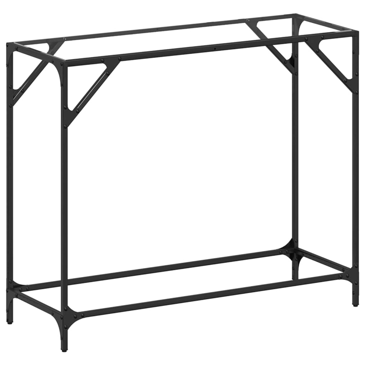 vidaXL Konsolentisch mit Glasplatte Transparent 98x35x81 cm Stahl vidaXL Konsolentisch mit Glasplatte Transparent 98x35x81 cm Stahl von VIDAXL