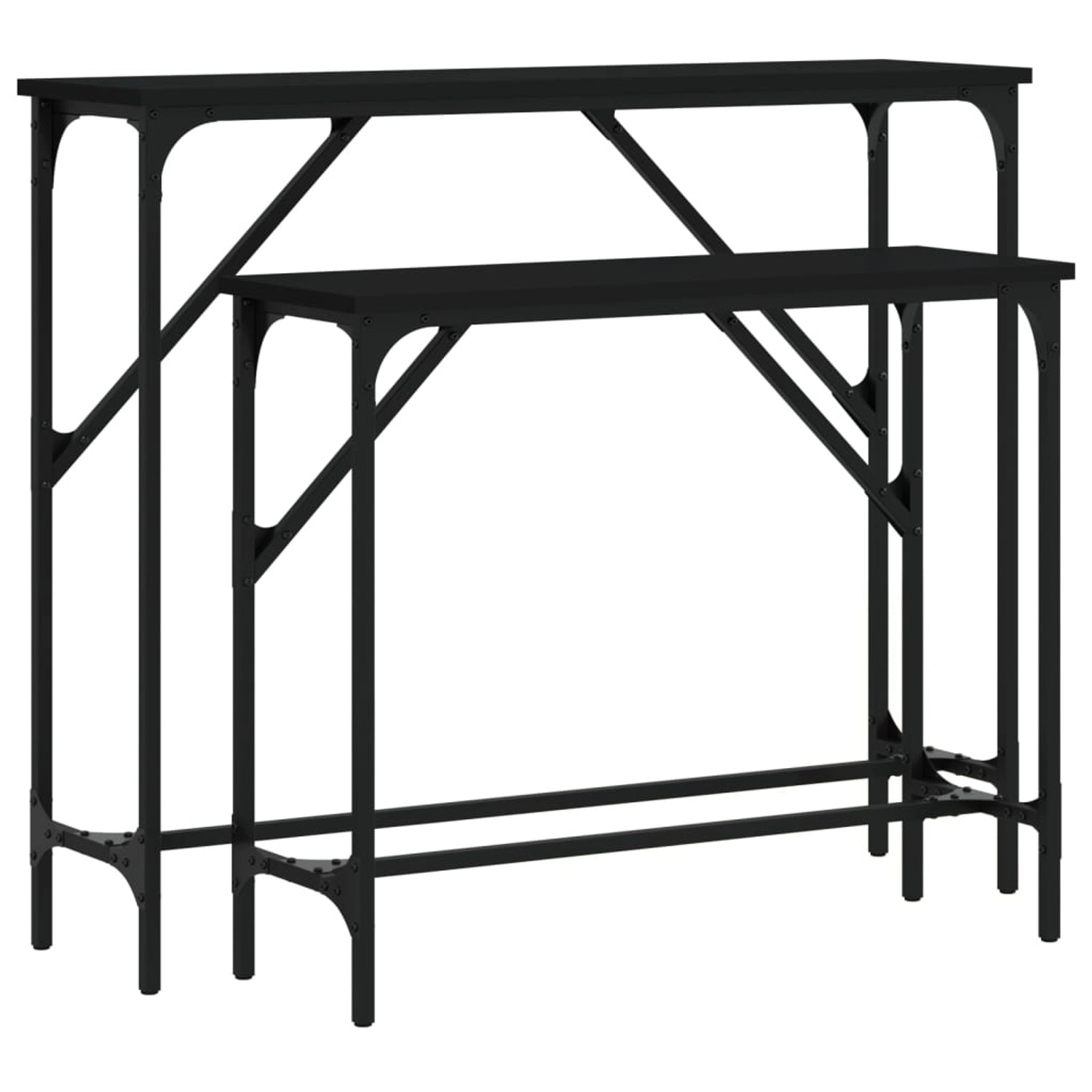 vidaXL Konsolentische 2 Stk. Schwarz Holzwerkstoff Modell 1 vidaXL Konsolentische 2 Stk. Schwarz Holzwerkstoff Modell 1 von VIDAXL