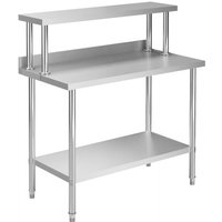 vidaXL Küchen-Arbeitstisch mit Aufsatzboard 120×60×120 cm Edelstahl vidaXL Küchen-Arbeitstisch mit Aufsatzboard 120×60×120 cm Edelstahl von VIDAXL