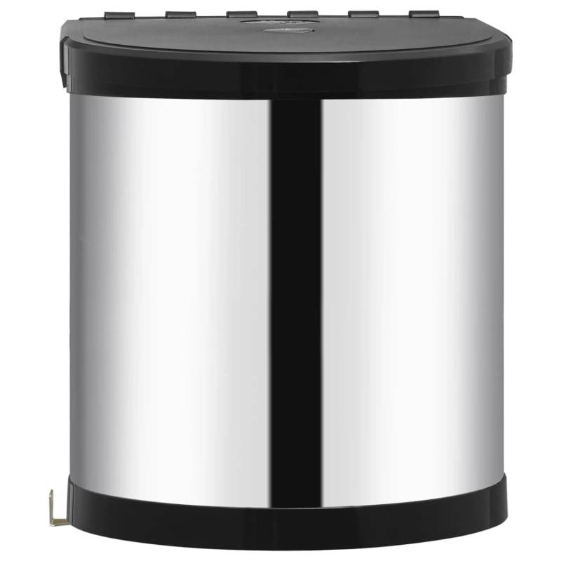 vidaXL Küchen-Einbau-Mülleimer Edelstahl 12 L 664465 von VIDAXL