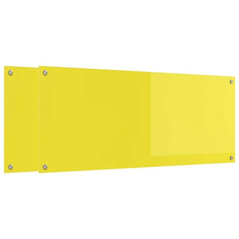 vidaXL Küchenrückwand 2 pcs Gelb 120 x 50 cm Gehärtetes Glas 3415516 vidaXL Küchenrückwand 2 pcs Gelb 120 x 50 cm Gehärtetes Glas 3415516 von VIDAXL