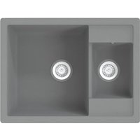Riceel - vidaXL Küchenspüle mit Überlauf Doppelbecken Grau Granit von RICEEL
