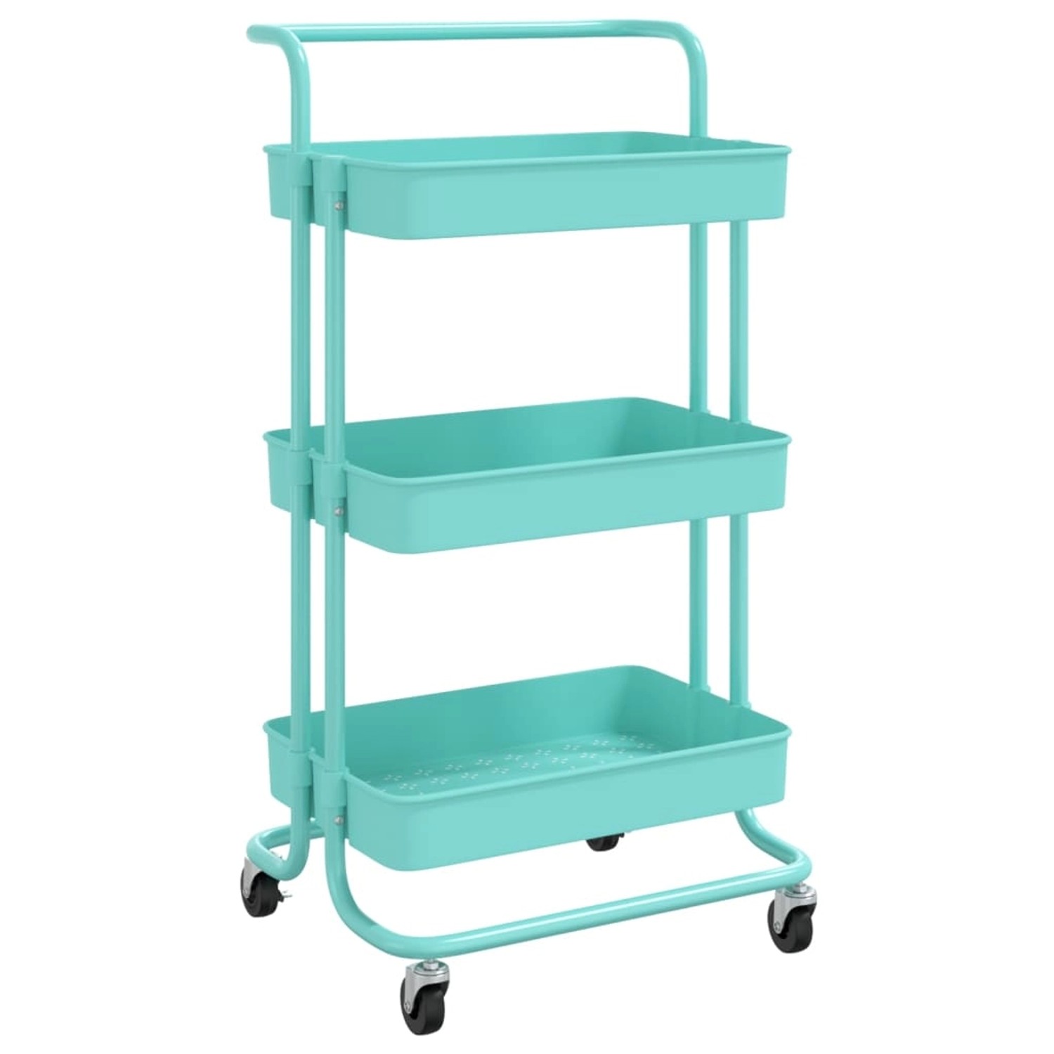 vidaXL Küchenwagen 3 Etagen Türkis 42x35x85 cm Eisen und ABS vidaXL Küchenwagen 3 Etagen Türkis 42x35x85 cm Eisen und ABS von VIDAXL