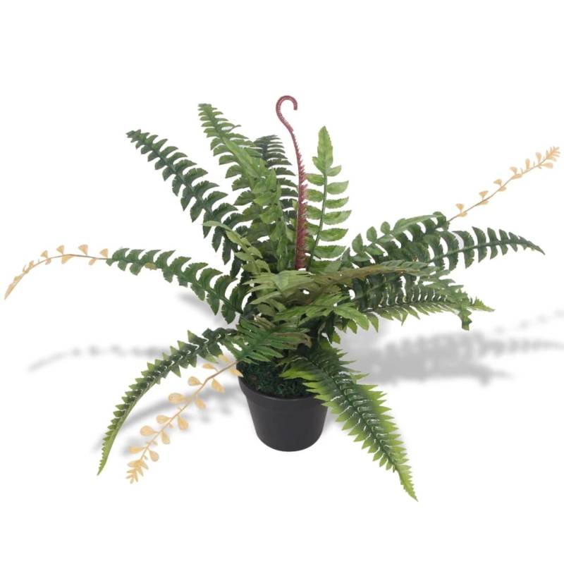 vidaXL Künstliche Farnpflanze mit Topf 50 cm Grün von VIDAXL