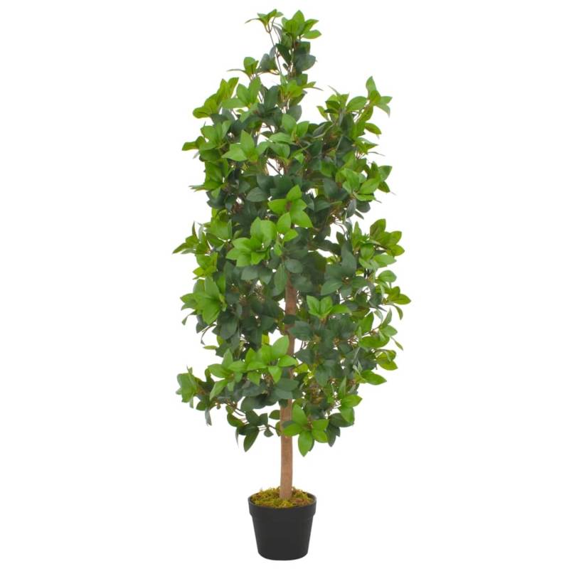 vidaXL Künstliche Pflanze Lorbeerbaum mit Topf Grün 120 cm Modell 1 von VIDAXL