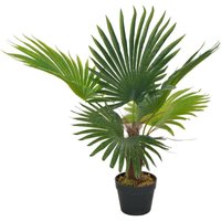 Bonnevie - Künstliche Pflanze Palme mit Topf Grün 70 cm vidaXL485331 von BONNEVIE