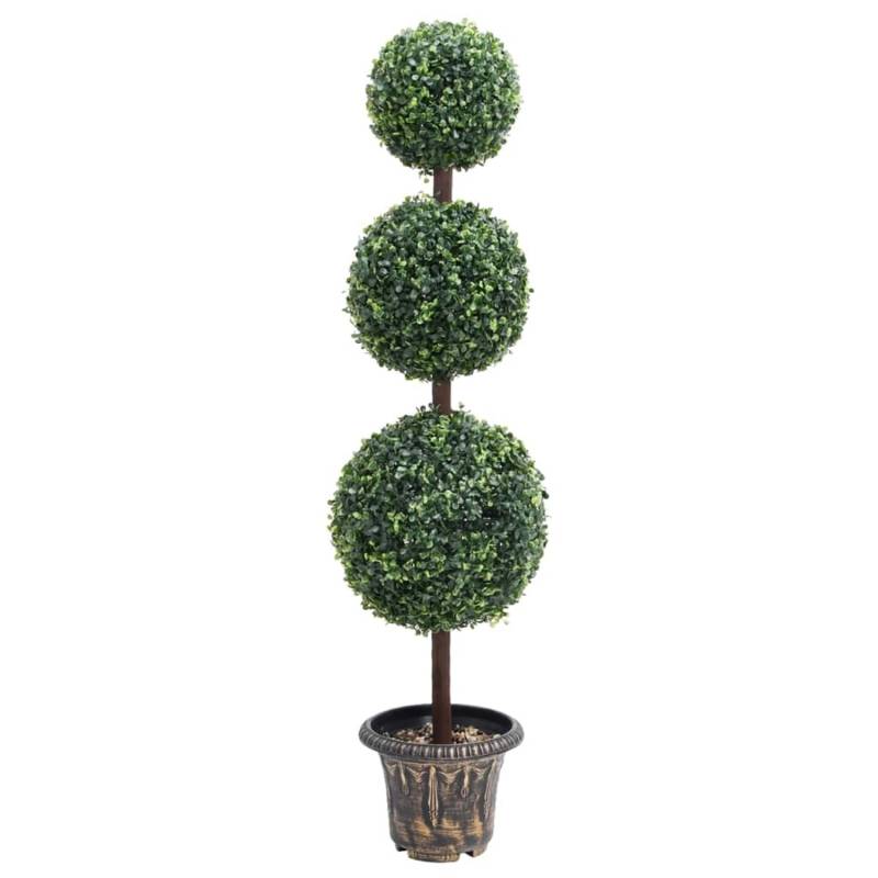 vidaXL Künstlicher Buchsbaum mit Topf Kugelform Grün 118 cm von VIDAXL