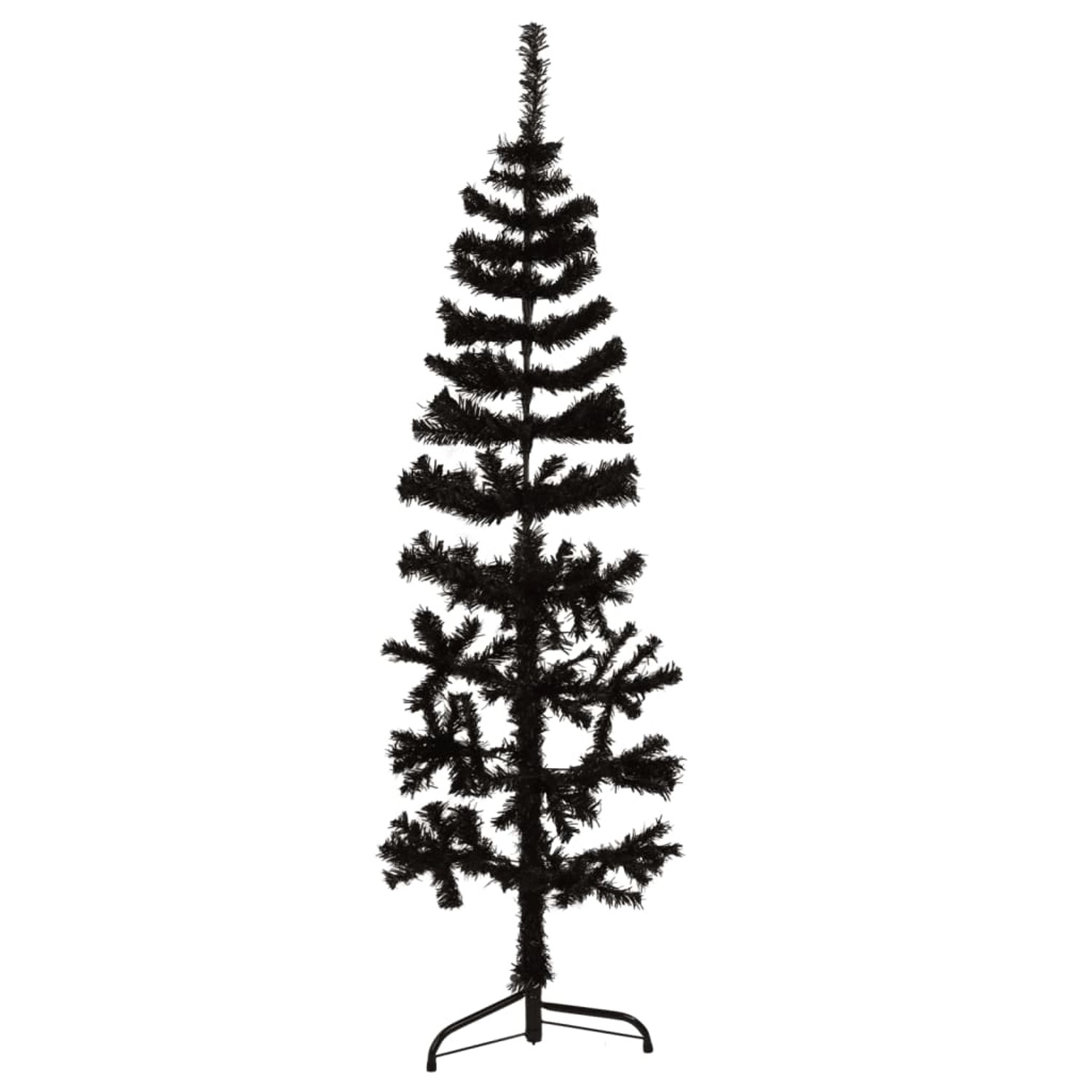 vidaXL Künstlicher Halb-Weihnachtsbaum Ständer Schlank Schwarz 150 cm vidaXL Künstlicher Halb-Weihnachtsbaum Ständer Schlank Schwarz 150 cm von VIDAXL