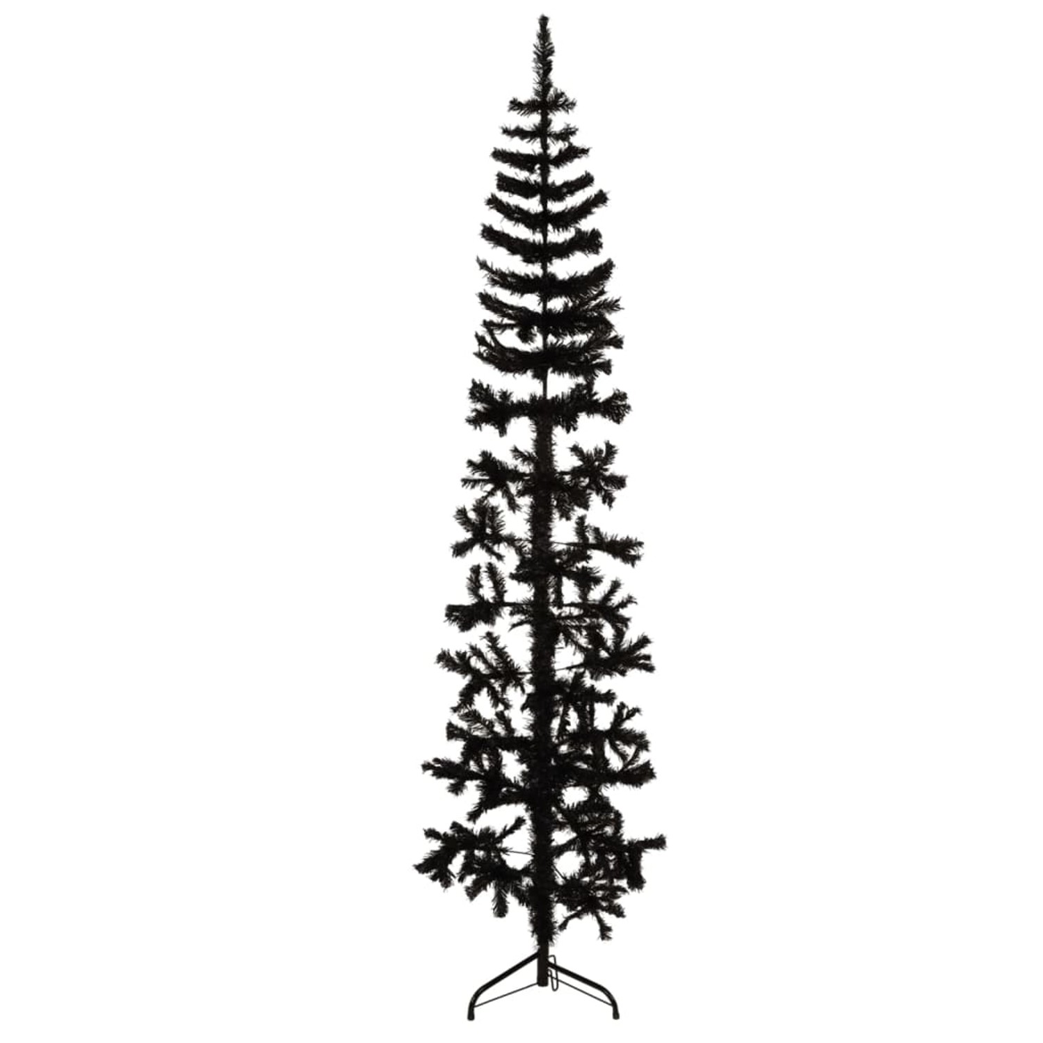vidaXL Künstlicher Halb-Weihnachtsbaum Ständer Schlank Schwarz 210 cm vidaXL Künstlicher Halb-Weihnachtsbaum Ständer Schlank Schwarz 210 cm von VIDAXL