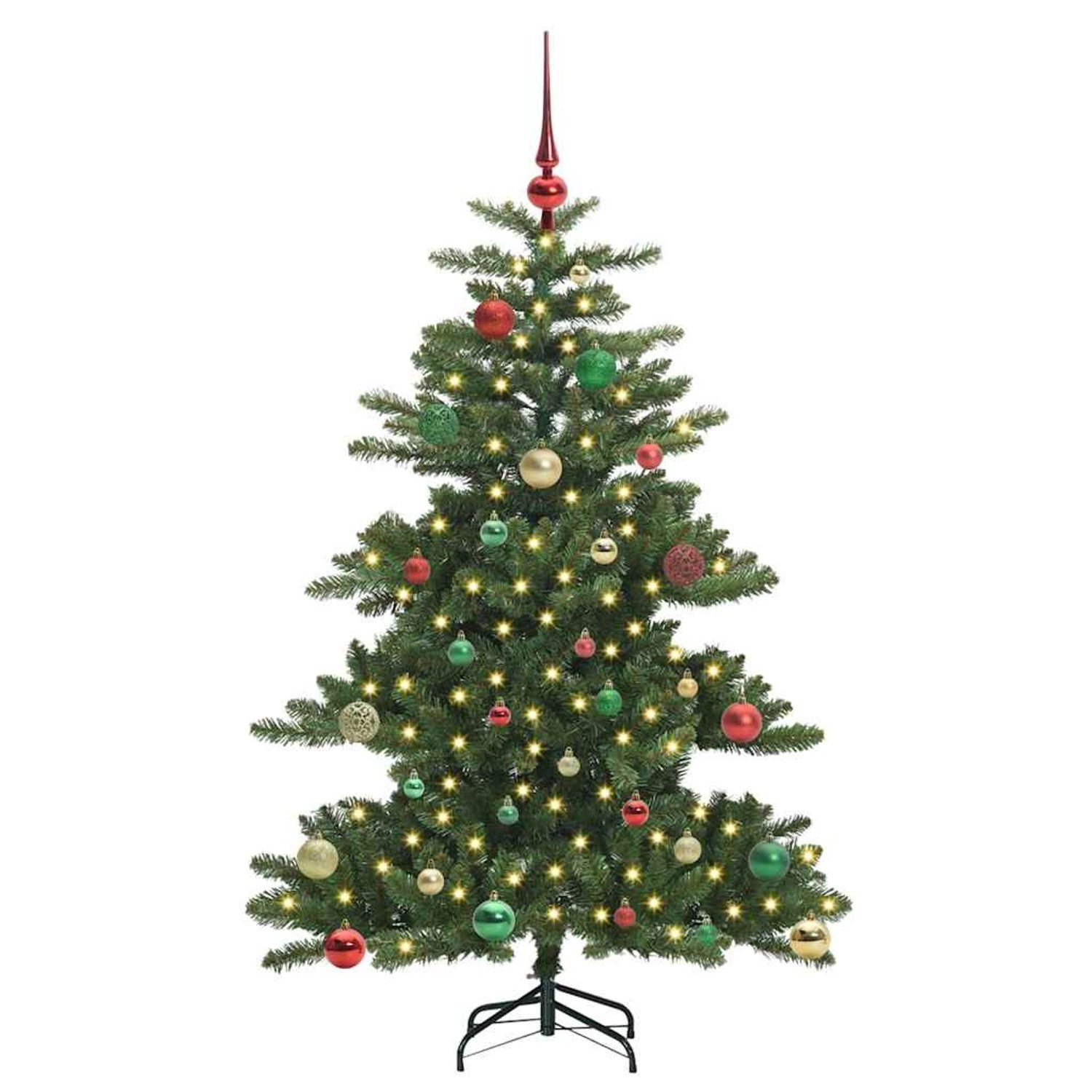 vidaXL Künstlicher Klappbarer Weihnachtsbaum mit 150 LEDs 150 cm PVC 3397661 von VIDAXL