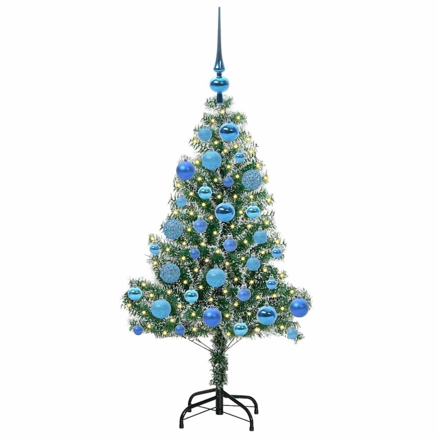 vidaXL Künstlicher Weihnachtsbaum Beschneit mit LED Licht 120 cm 3396804 von VIDAXL