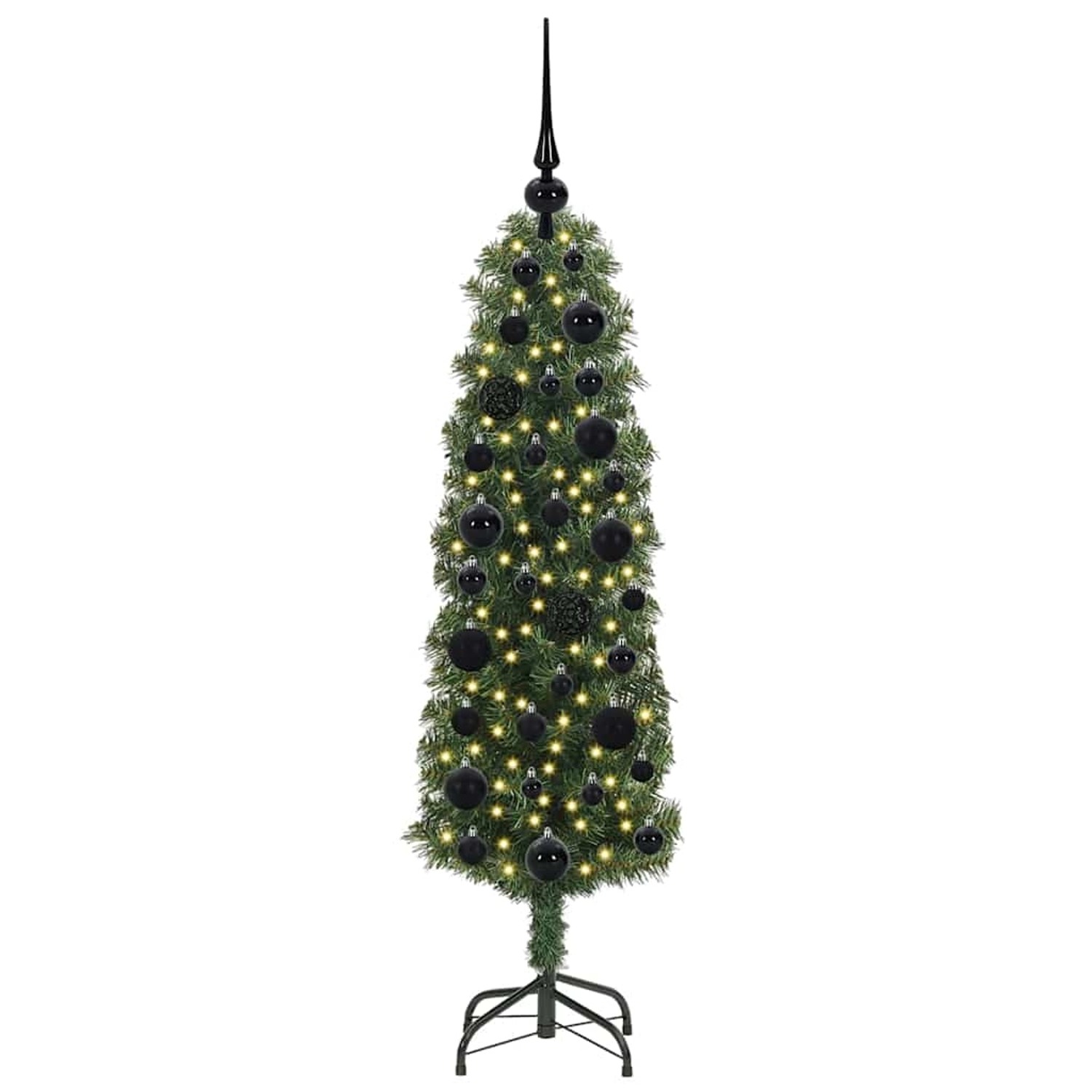 vidaXL Künstlicher Weihnachtsbaum mit 150 LEDs mit Ständer Grün 120 cm 3394922 von VIDAXL