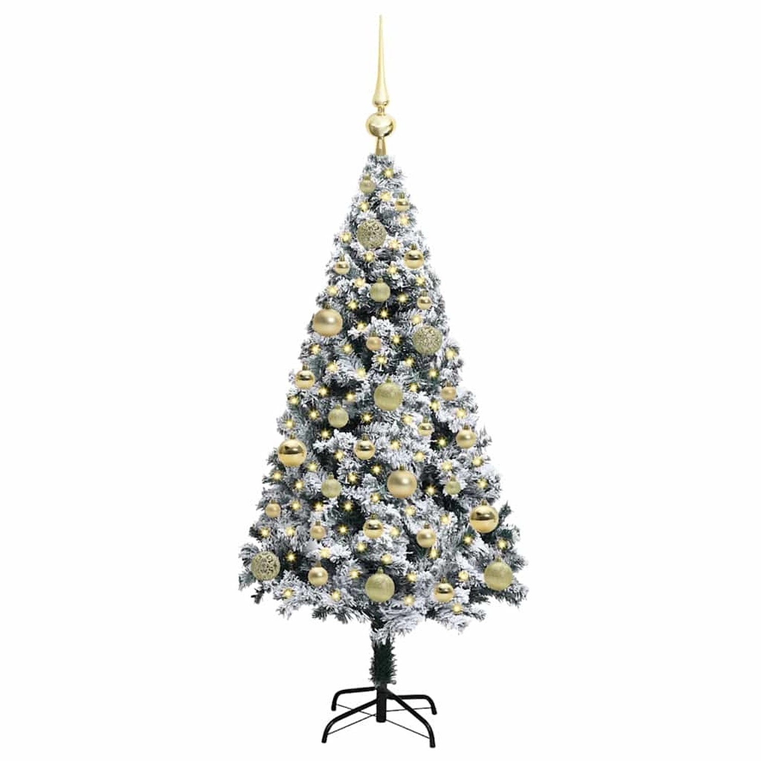 vidaXL Künstlicher Weihnachtsbaum mit 150 LEDs mit Ständer Grün 120 cm 3396944 von VIDAXL